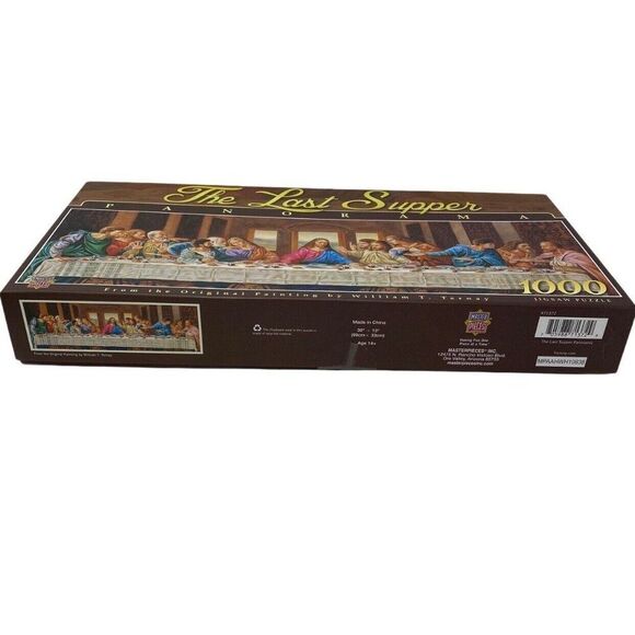 Master Pieces 1000 Piece Puzzle-The Last Supper Panorama-NEW Bible Church Christ - Picture 4 of 7